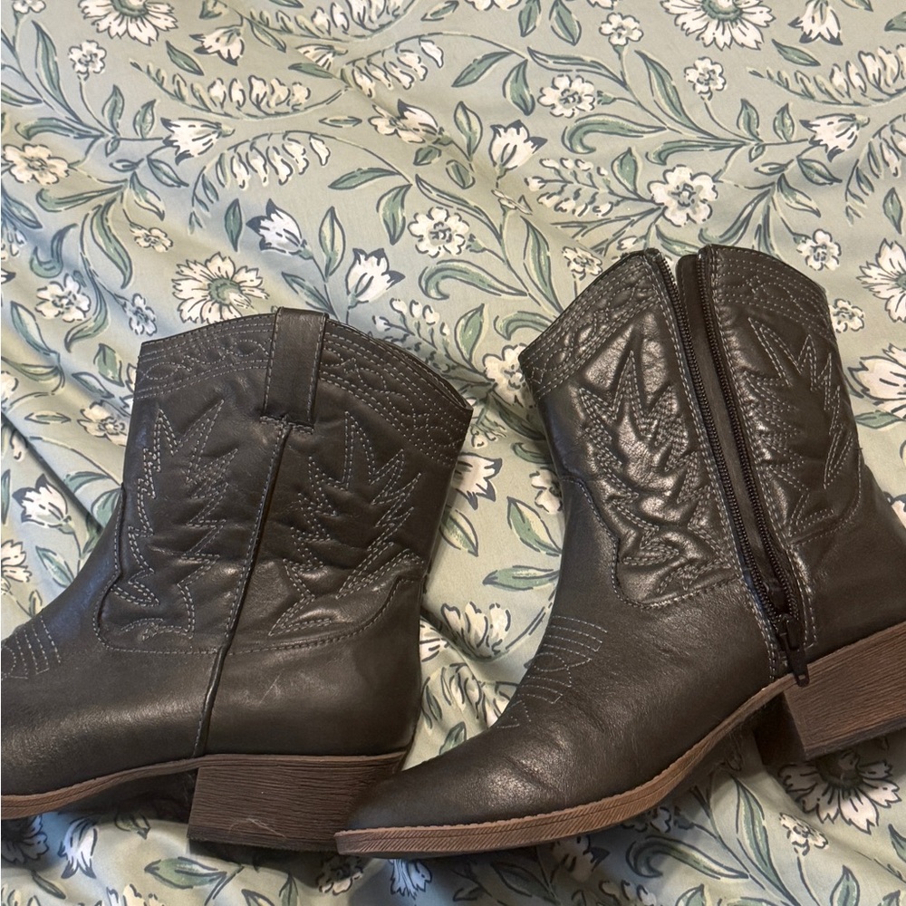 New Women's Black Western Ankle Boots